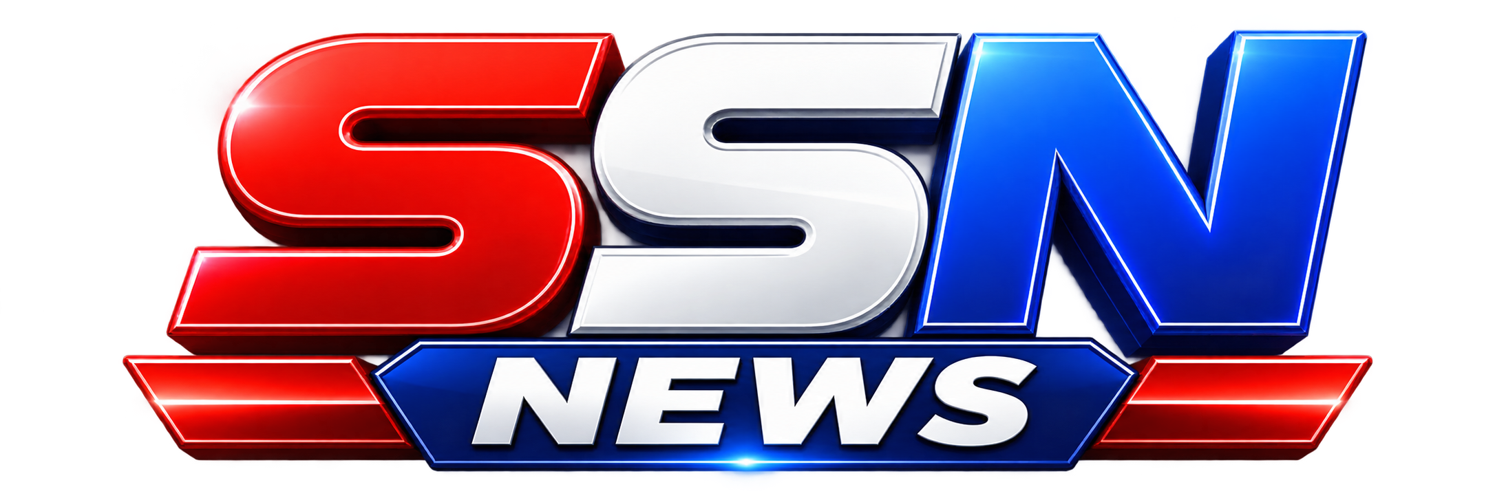SSN News official red, silver and blue logo